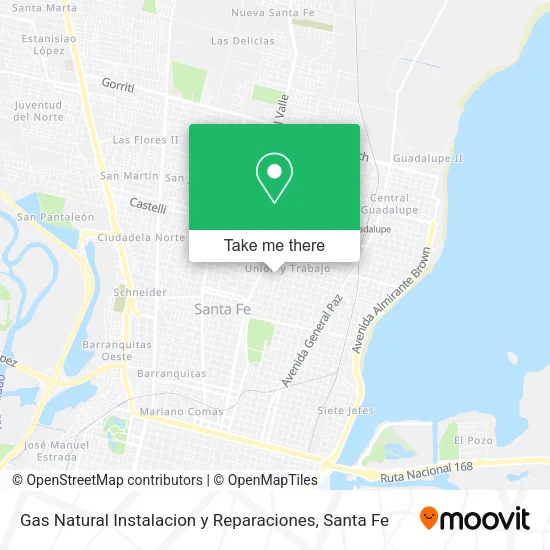 Gas Natural Instalacion y Reparaciones map