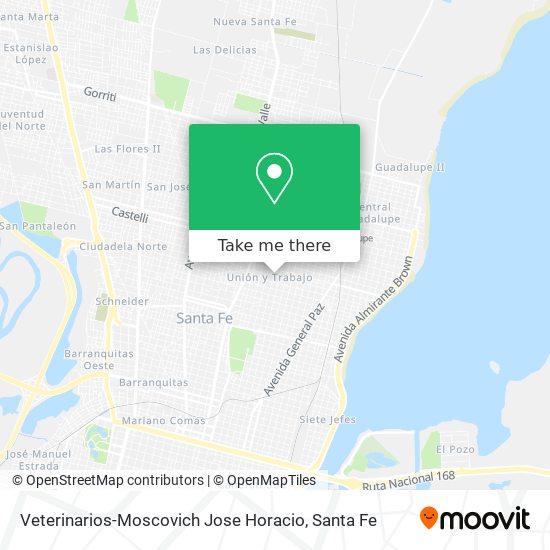 Veterinarios-Moscovich Jose Horacio map