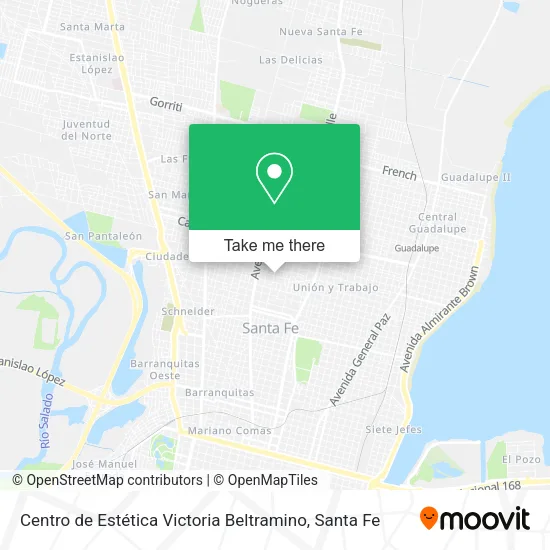 Mapa de Centro de Estética Victoria Beltramino