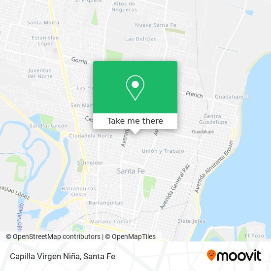 Mapa de Capilla Virgen Niña