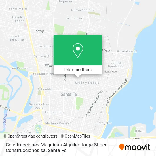Construcciones-Maquinas Alquiler-Jorge Stinco Construcciones sa map