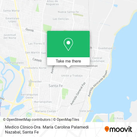 Medico Clinico-Dra. María Carolina Palamedi Nazabal map