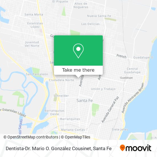 Dentista-Dr. Mario O. González Cousinet map