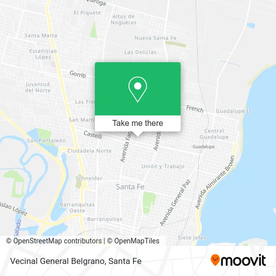 Vecinal General Belgrano map