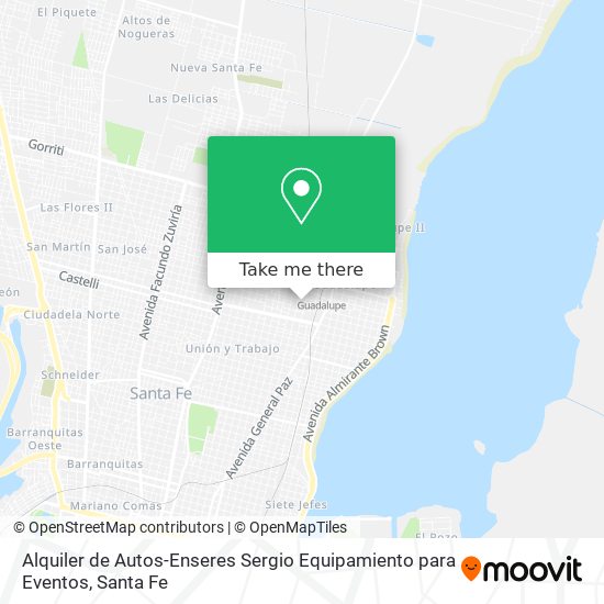 Mapa de Alquiler de Autos-Enseres Sergio Equipamiento para Eventos
