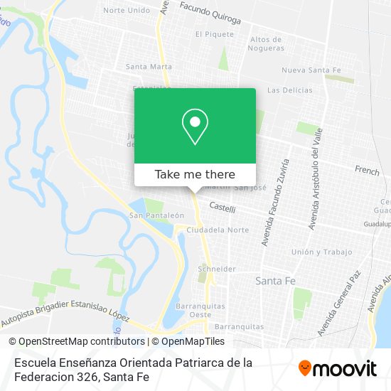 Escuela Enseñanza Orientada Patriarca de la Federacion 326 map