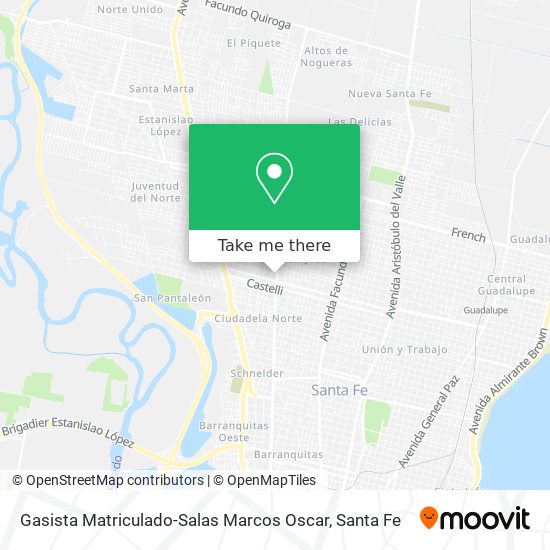 Mapa de Gasista Matriculado-Salas Marcos Oscar