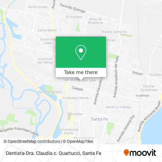 Dentista-Dra. Claudia c. Quartucci map