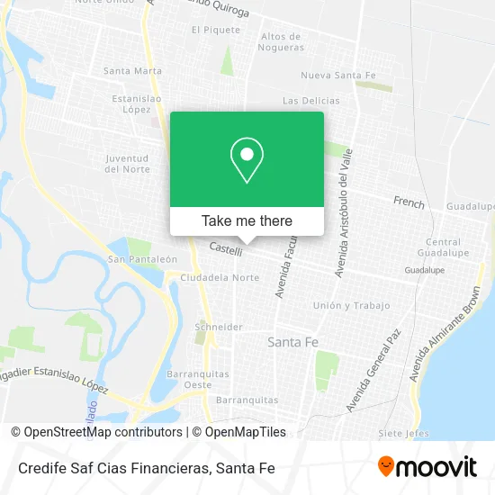Credife Saf Cias Financieras map