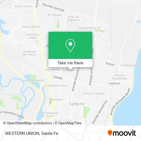 WESTERN UNION map