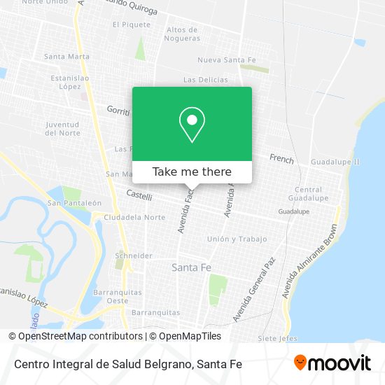Mapa de Centro Integral de Salud Belgrano