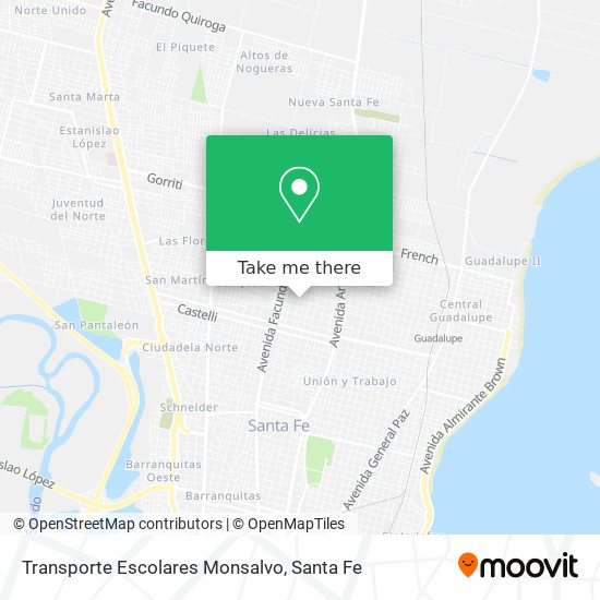 Transporte Escolares Monsalvo map