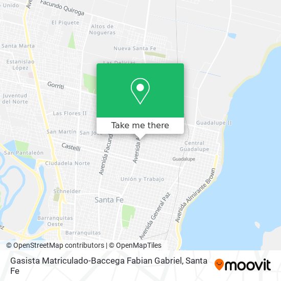 Mapa de Gasista Matriculado-Baccega Fabian Gabriel