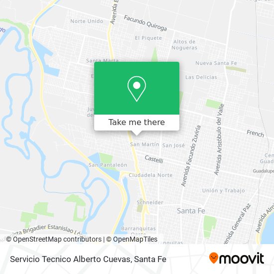 Mapa de Servicio Tecnico Alberto Cuevas