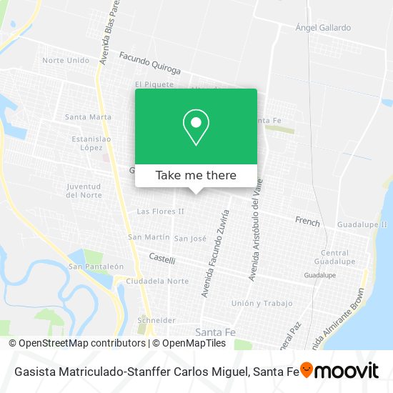 Mapa de Gasista Matriculado-Stanffer Carlos Miguel