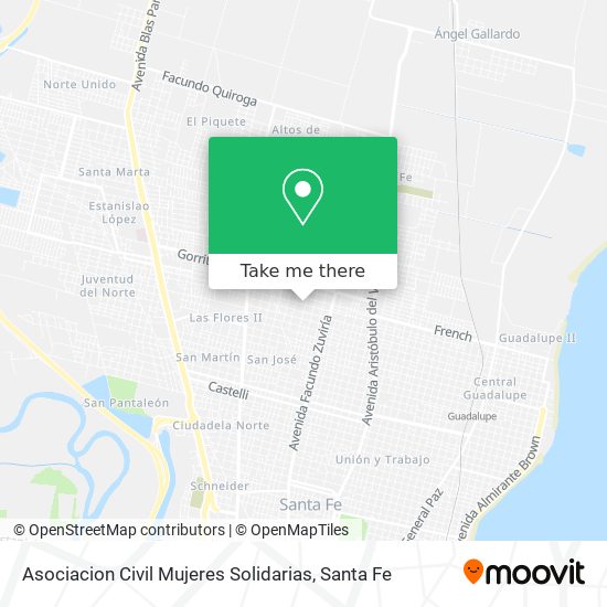 Mapa de Asociacion Civil Mujeres Solidarias