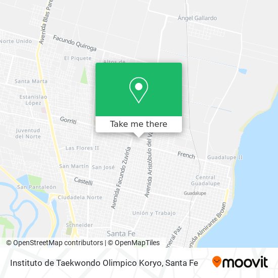 Mapa de Instituto de Taekwondo Olimpico Koryo