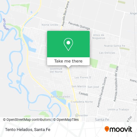 Tento Helados map