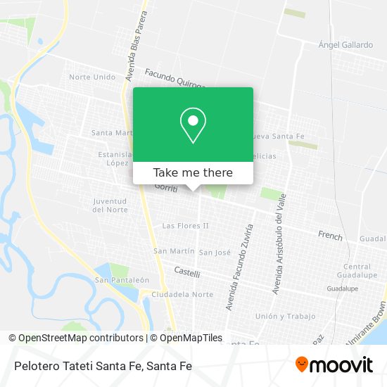 Pelotero Tateti Santa Fe map