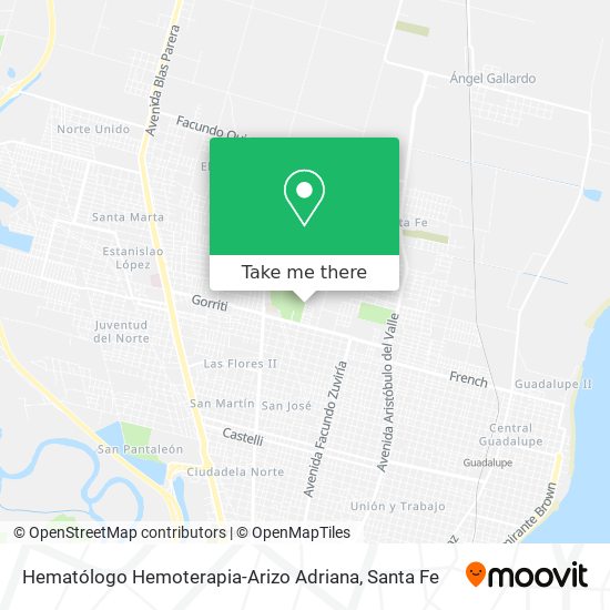 Mapa de Hematólogo Hemoterapia-Arizo Adriana