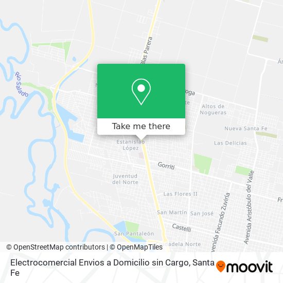 Mapa de Electrocomercial Envios a Domicilio sin Cargo