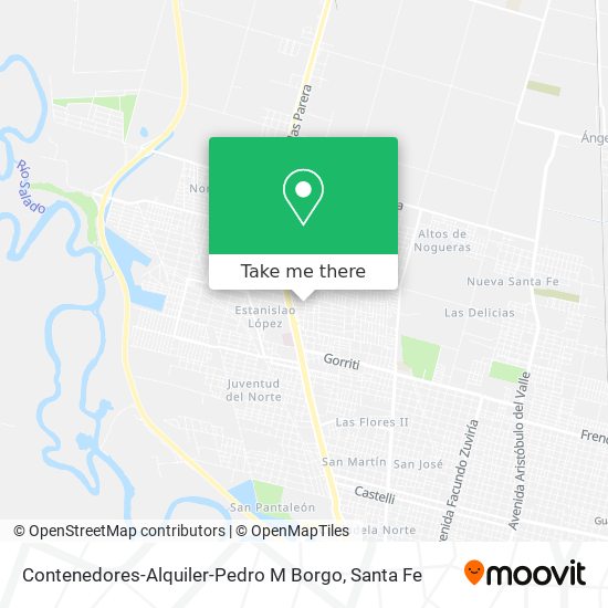 Contenedores-Alquiler-Pedro M Borgo map