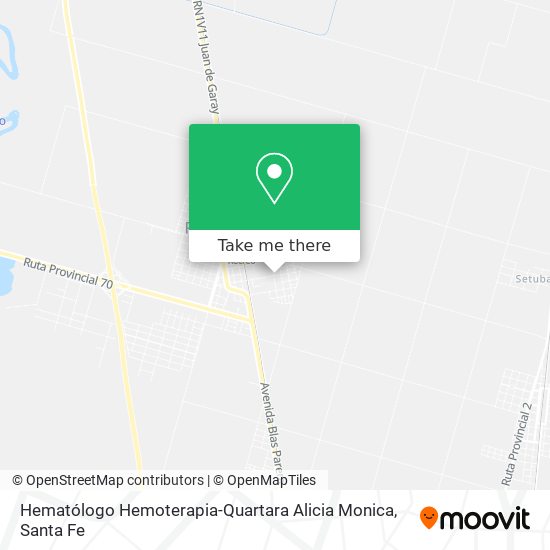 Mapa de Hematólogo Hemoterapia-Quartara Alicia Monica