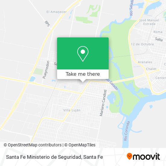 Santa Fe Ministerio de Seguridad map