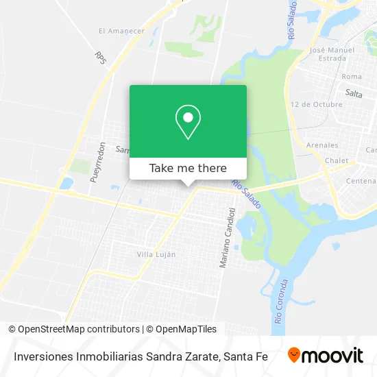 Inversiones Inmobiliarias Sandra Zarate map