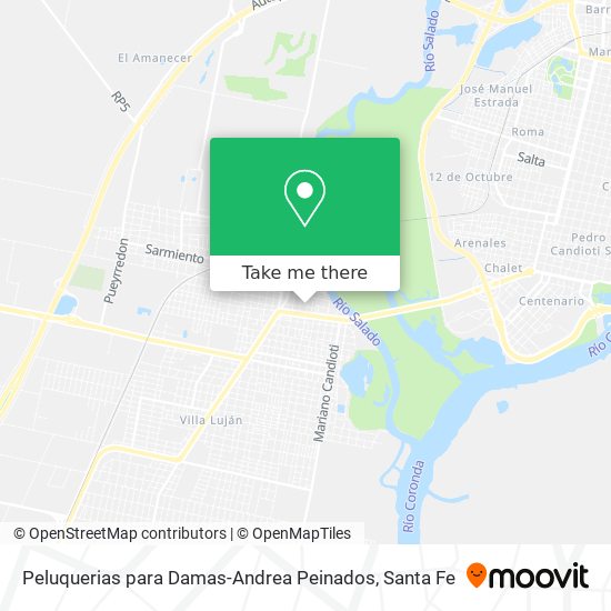 Mapa de Peluquerias para Damas-Andrea Peinados