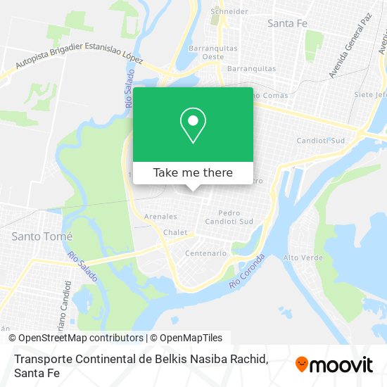 Transporte Continental de Belkis Nasiba Rachid map