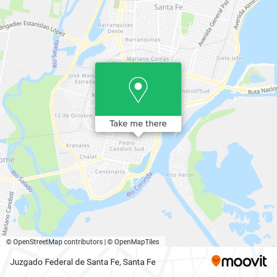 Juzgado Federal de Santa Fe map