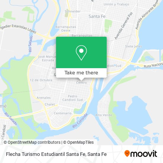 Flecha Turismo Estudiantil Santa Fe map
