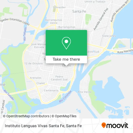 Instituto Lenguas Vivas Santa Fe map