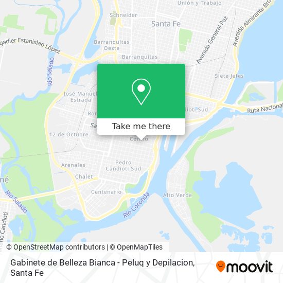 Gabinete de Belleza Bianca - Peluq y Depilacion map