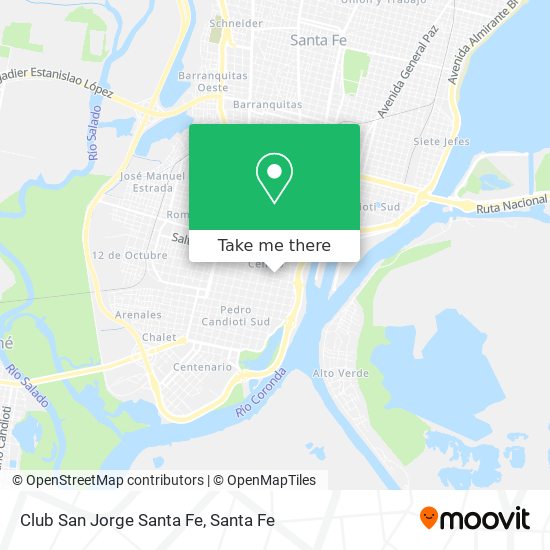 Mapa de Club San Jorge Santa Fe