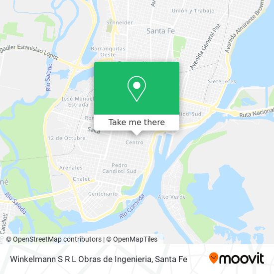 Mapa de Winkelmann S R L Obras de Ingenieria