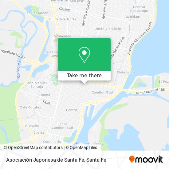 Asociación Japonesa de Santa Fe map