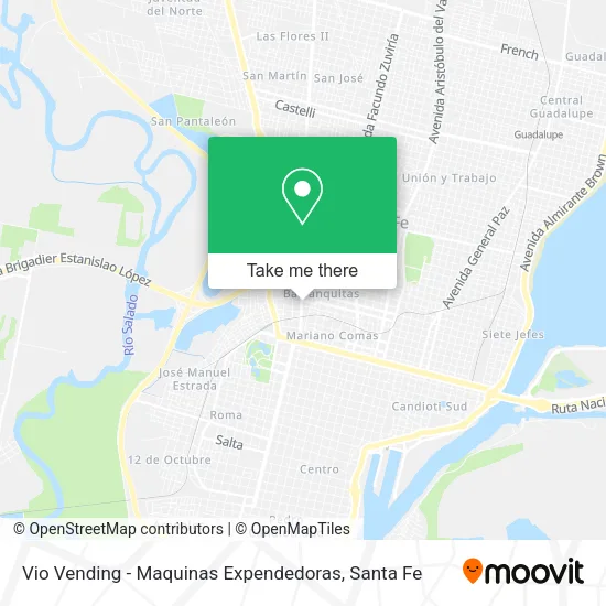 Mapa de Vio Vending - Maquinas Expendedoras