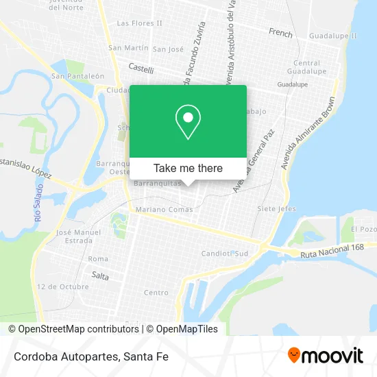 Cordoba Autopartes map