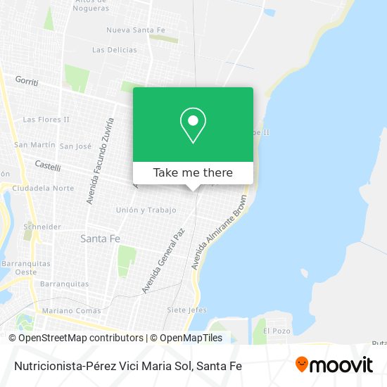 Mapa de Nutricionista-Pérez Vici Maria Sol