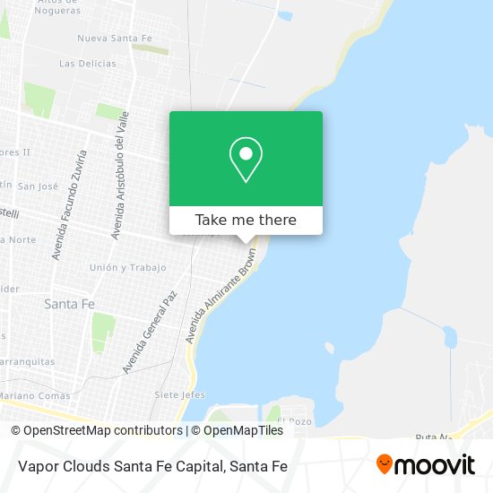 Mapa de Vapor Clouds Santa Fe Capital