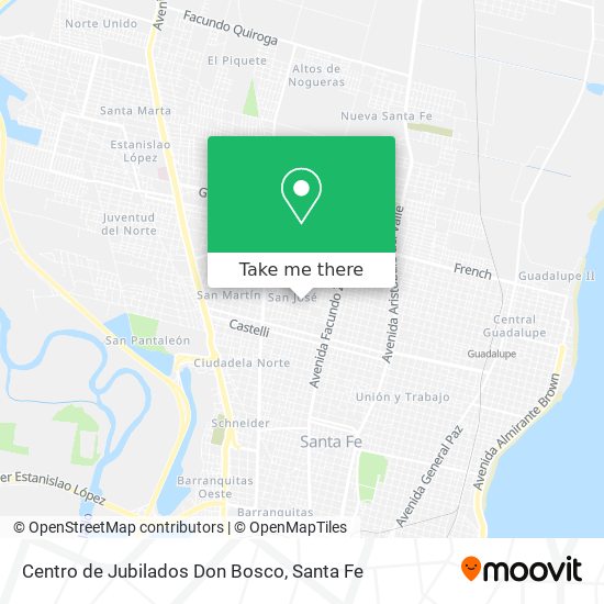 Centro de Jubilados Don Bosco map