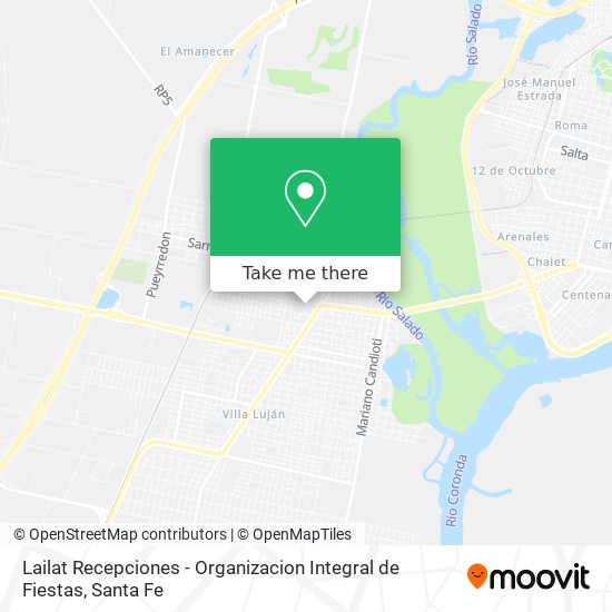 Mapa de Lailat Recepciones - Organizacion Integral de Fiestas