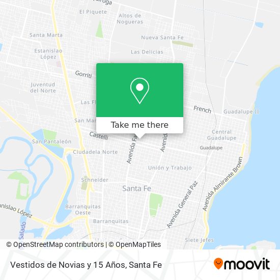Vestidos de Novias y 15 Años map