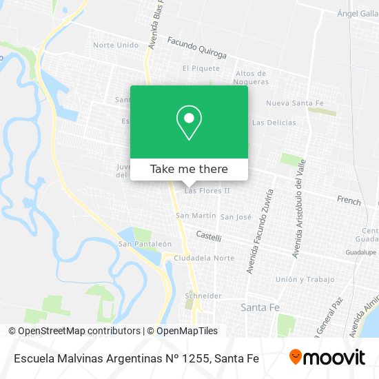Mapa de Escuela Malvinas Argentinas Nº 1255