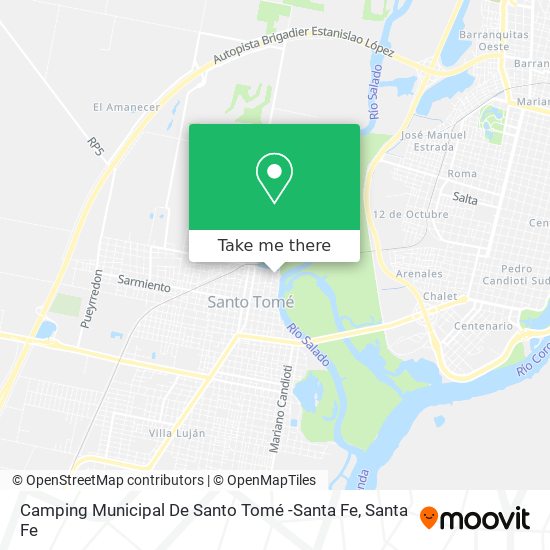 Camping Municipal De Santo Tomé -Santa Fe map