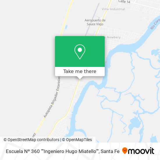 Escuela Nº 360 ""Ingeniero Hugo Miatello"" map