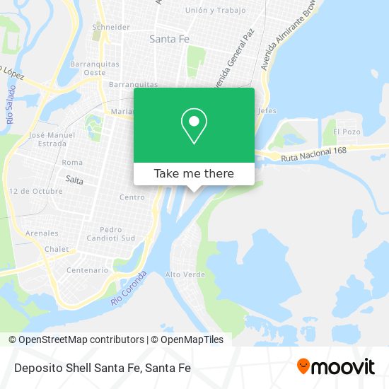 Deposito Shell Santa Fe map