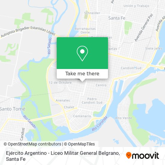 Mapa de Ejército Argentino - Liceo Militar General Belgrano